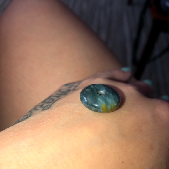 Princesa Blue Guatemalan Jadeite Donut - Picture 10 of 13